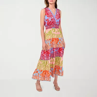 Sam And Jess Womens Sleeveless Floral Maxi Dress Petite