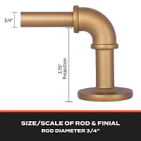 Sun Zero Room Darkening Bronn Industrial 3/4 Curtain Rod