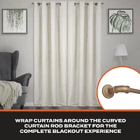 Sun Zero Room Darkening Bronn Industrial 3/4 Curtain Rod