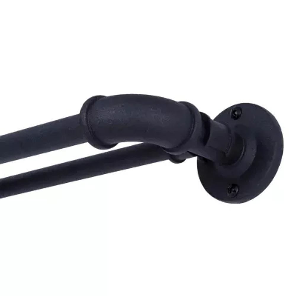 Sun Zero Room Darkening Bronn Industrial 3/4 Double Curtain Rod