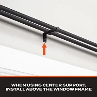 Sun Zero Room Darkening Bronn Industrial 3/4 Double Curtain Rod