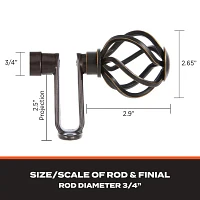 Sun Zero Room Darkening Cage 3/4 Curtain Rod