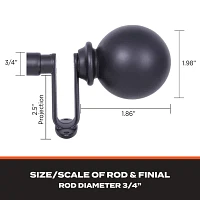 Sun Zero Room Darkening Philip 3/4 Curtain Rod