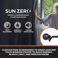 Sun Zero Room Darkening Philip 3/4 Curtain Rod