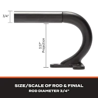 Sun Zero Wrap Around 3/4 Adjustable Curtain Rod