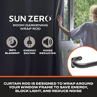 Sun Zero Wrap Around 3/4 Adjustable Curtain Rod
