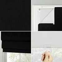 Sun Zero Pryer Energy Saving Cordless 100% Blackout Roman Shade