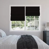 Sun Zero Pryer Energy Saving Cordless 100% Blackout Roman Shade
