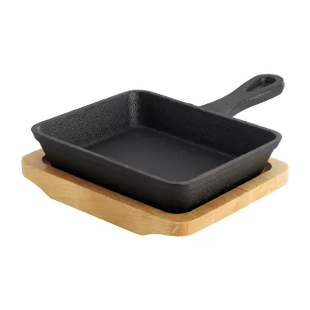 MegaChef Cast Iron Mini Square Frying Pan