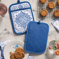 Martha Stewart Strie Medallion 2-pc. Pot Holder Set