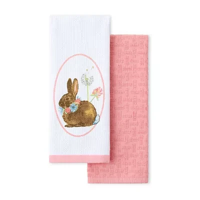 Fiesta Easter Bunny 2-pc. Kitchen Towel Set