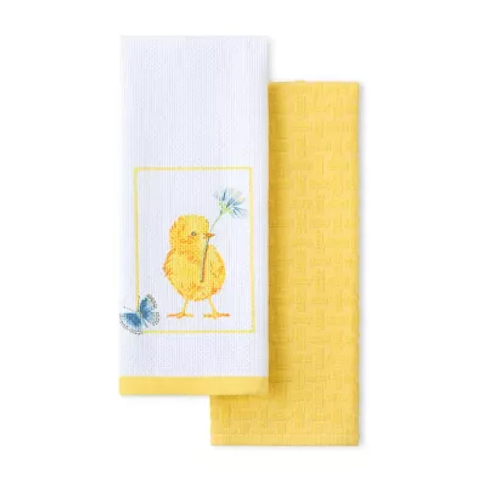 Fiesta Easter Chick 2-pc. Kitchen Towel Set