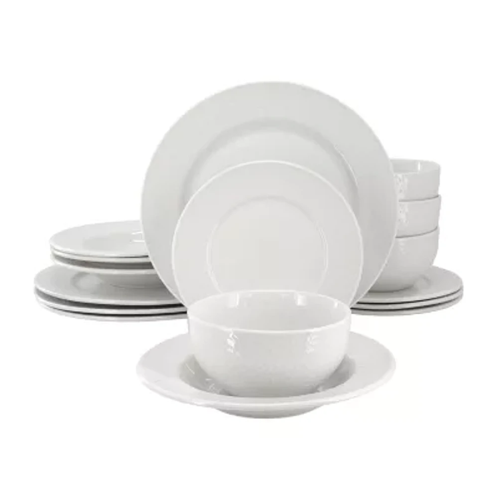 Elama Soyer 16 Piece 16-pc. Porcelain Dinnerware Set