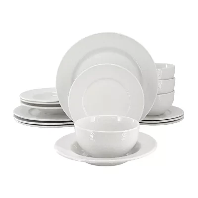 Elama Soyer 16 Piece 16-pc. Porcelain Dinnerware Set