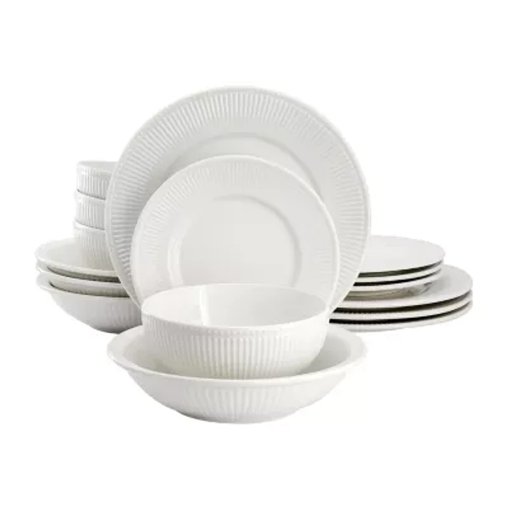 Elama Kate 16 Piece 16-pc. Porcelain Dinnerware Set