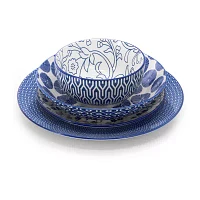 Elama Aurora 16 Piece 16-pc. Porcelain Dinnerware Set