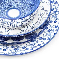 Elama Aurora 16 Piece 16-pc. Porcelain Dinnerware Set