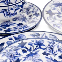 Elama Cattleya 16 Piece 16-pc. Porcelain Dinnerware Set
