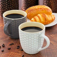Elama Honeycomb 6 Piece Assorted 6-pc. Geometric Coffee Mug