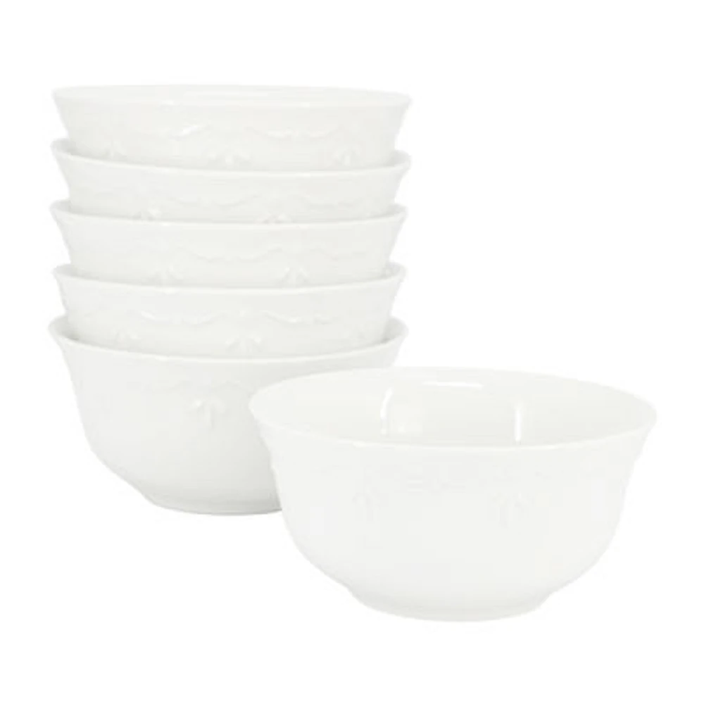 Elama Henryi 6 Piece 6.1 Inch 6-pc. Porcelain Salad Bowl