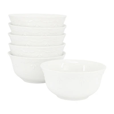Elama Henryi 6 Piece 6.1 Inch 6-pc. Porcelain Salad Bowl