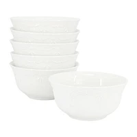 Elama Henryi 6 Piece 6.1 Inch 6-pc. Porcelain Salad Bowl