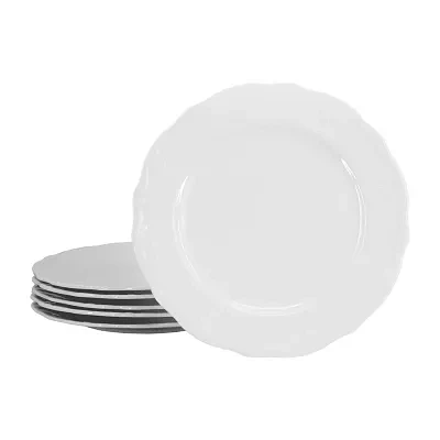 Elama Henryi 6 Piece 10.6 Inch 6-pc. Porcelain Dinner Plate