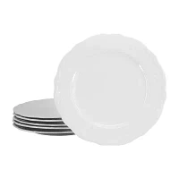 Elama Henryi 6 Piece 10.6 Inch 6-pc. Porcelain Dinner Plate