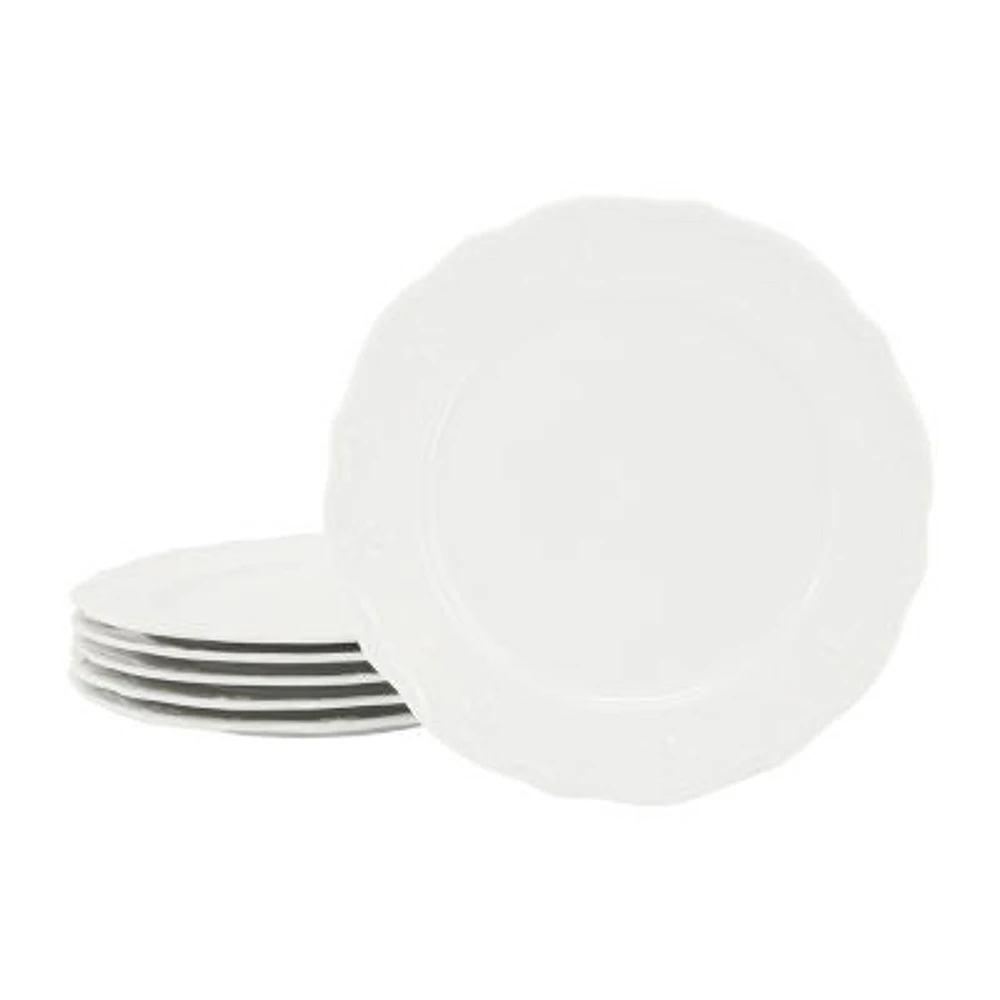 Elama Henryi 6 Piece 8.75 Inch 6-pc. Porcelain Salad Plate