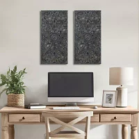 Madison Park Botanical Distressed Carved Wood 2-pc. Wall Art Sets