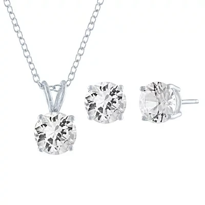 Yes, Please! Lab Created White Sapphire Sterling Silver 2-pc. Jewelry Set