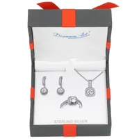 DiamonArt® 3 3/4 CT. T.W. White Cubic Zirconia Sterling Silver 3-pc. Jewelry Set