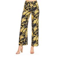 White Mark Womens Mid Rise Wide Leg Palazzo Pant
