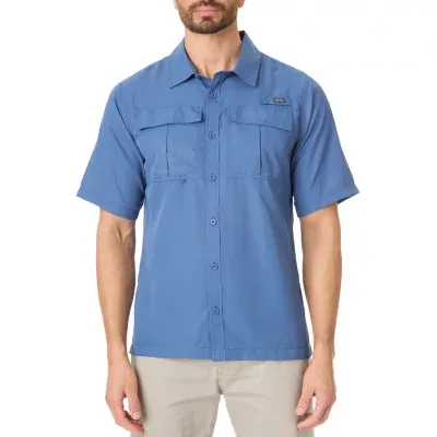Smiths Workwear Performance Fishing Mens Regular Fit Short Sleeve Button-Down Shirt
