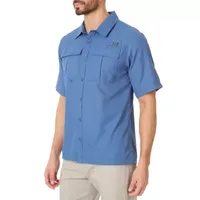 Smiths Workwear Performance Fishing Mens Regular Fit Short Sleeve Button-Down Shirt