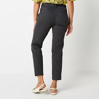 Liz Claiborne Emma Ponte Womens Mid Rise Slim Fit Ankle Pant