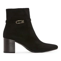 Liz Claiborne Womens Tudor Stacked Heel Booties