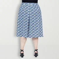 24seven Comfort Apparel Womens A-Line Skirt-Plus