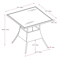 Parksville Patio Collection -Piece Dining Set With Arm Chairs