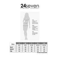 24seven Comfort Apparel Womens Stretch Fabric Midi A-Line Skirt