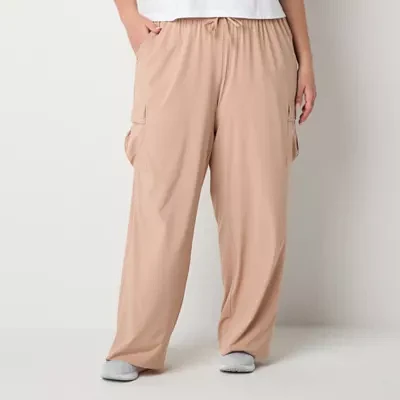 Xersion Womens Mid Rise Straight Cargo Pant Plus