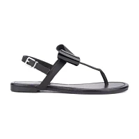 New York & Company Womens Abril T-Strap Flat Sandals