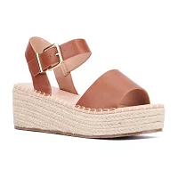 New York & Company Womens Elandra Espadrille Heeled Sandals