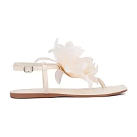 New York & Company Womens T-Strap Flat Sandals