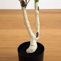 Nearly Natural 5' Birch With Real Touch Leaves Artificial Plant