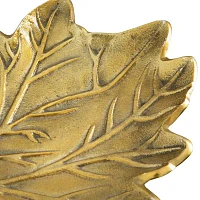 Nearly Natural 10" Gold Tree Of Life Leaf Decorative Tray