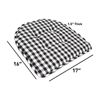Sweet Home Collection Buffalo Checkered U-Shape Dining Cushions