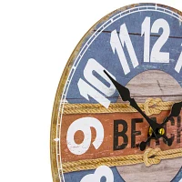 Northlight 12" Battery Operated Beach Wall Clock