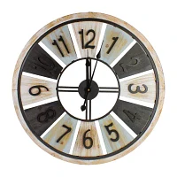 Northlight 28" Whitewashed Wall Clock