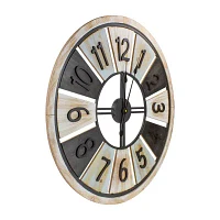 Northlight 28" Whitewashed Wall Clock